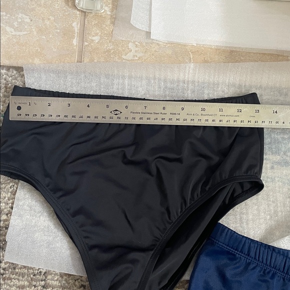 🖤2/$25 NEW 2 pc swim Black and Navy Swim Shorts bathing suit high rise - Picture 9 of 13